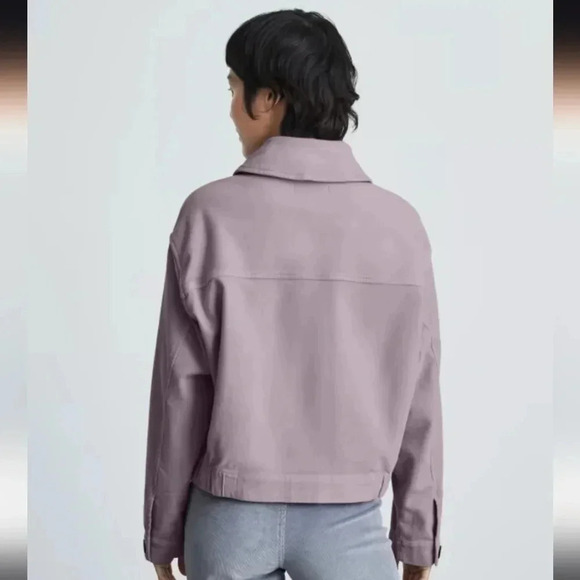 NEW Everlane Purple Moleskin Utility Jacket Organic Cotton XXS Pockets - Picture 2 of 11